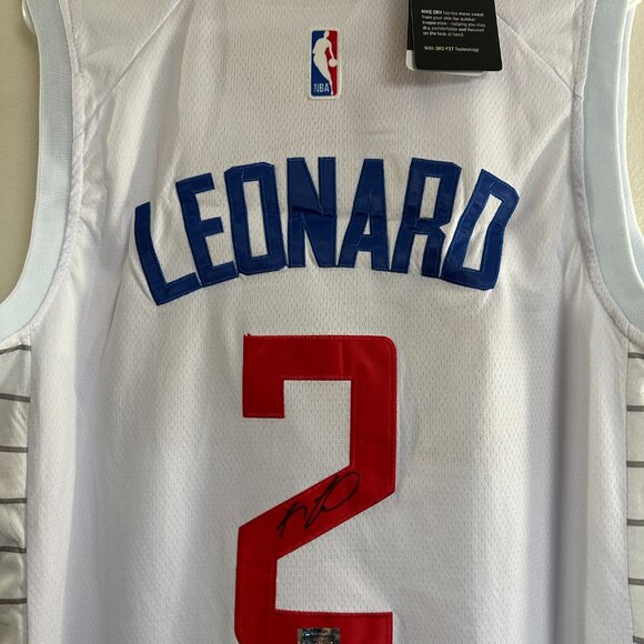 KAWHI LEONARD SIGNED LA CLIPPERS BASKETBALL NBA JERSEY AUTOGRAPHED W/COA XL 694 - Picture 2 of 7